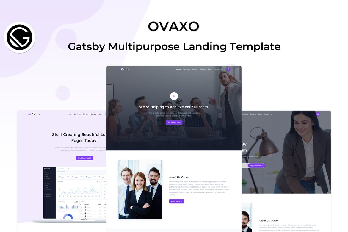 Ovaxo - Template Website Bisnis & Korporat Modern