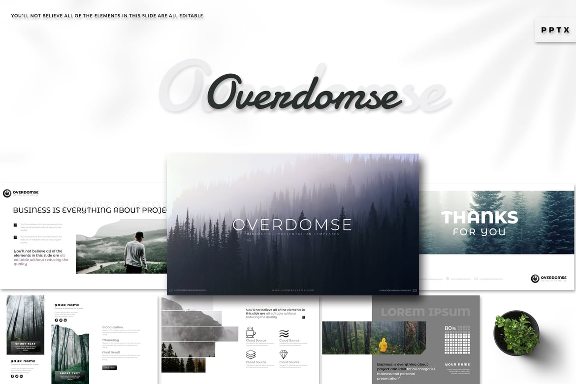Template PowerPoint Overdomse - Solusi Presentasi Kreatif Anda