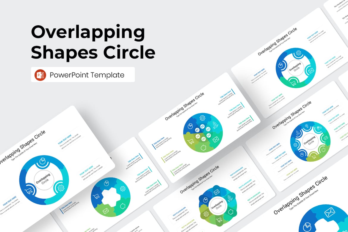 Template PowerPoint Bentuk Lingkaran yang Menarik dan Profesional