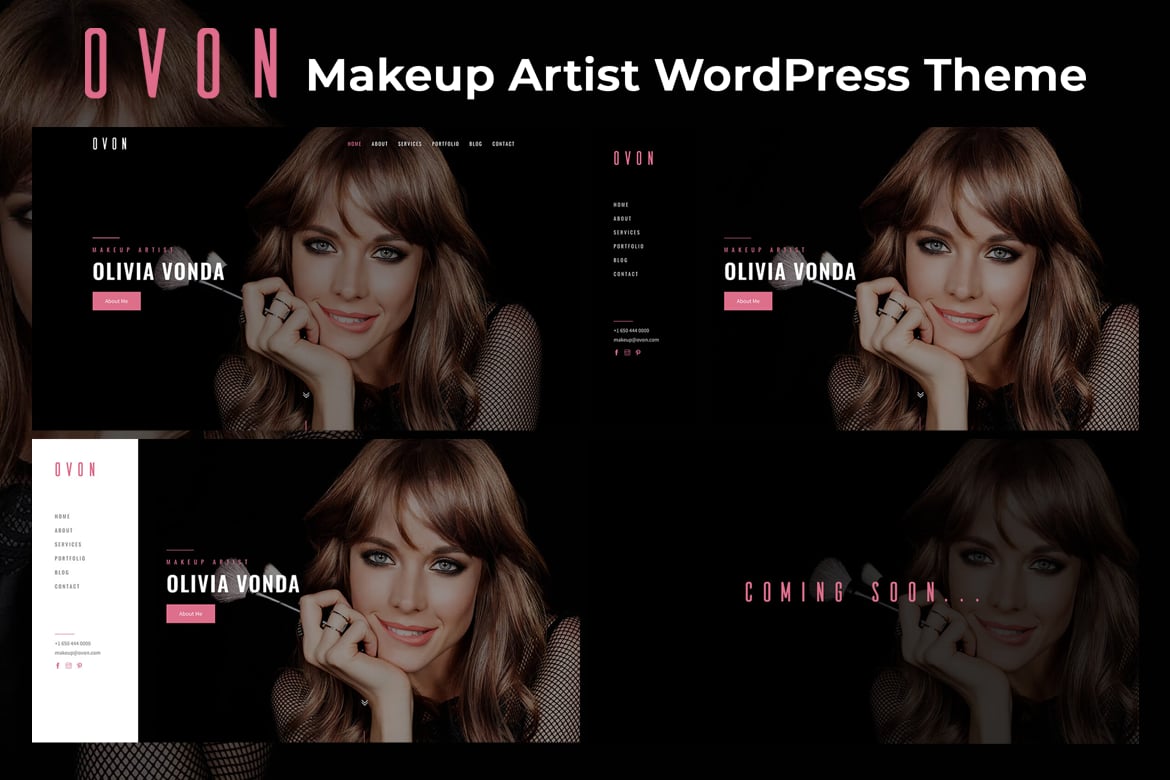 Ovon - Tema WordPress Stylish untuk Makeup Artist dan Influencer