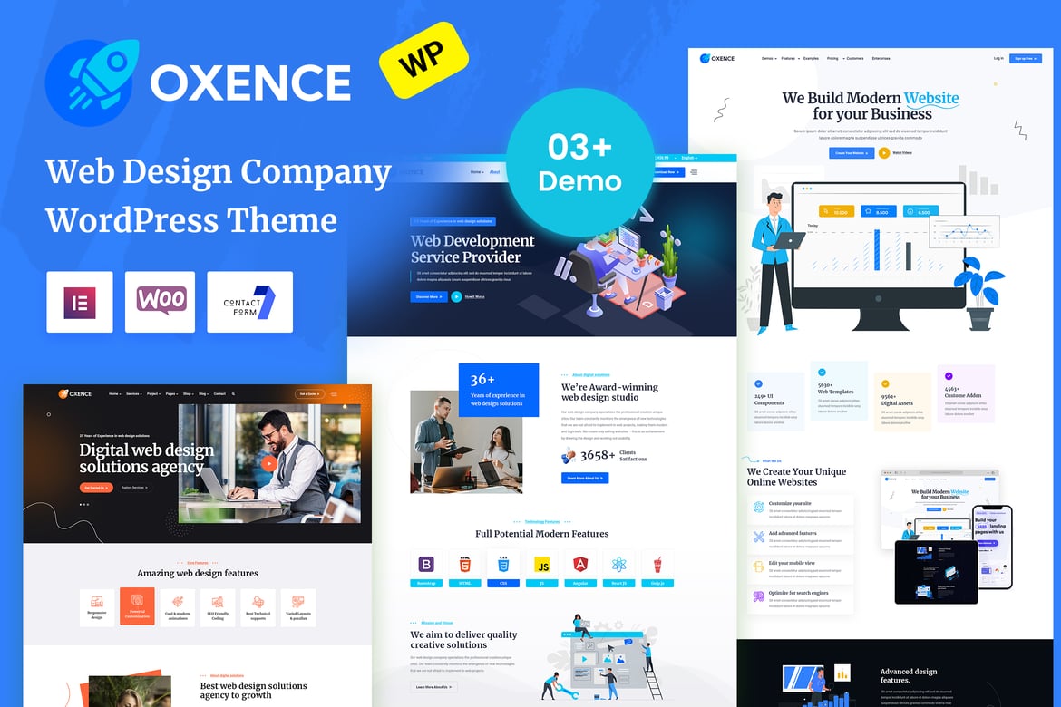 Oxence - Tema WordPress untuk Agensi Desain Web yang Menarik