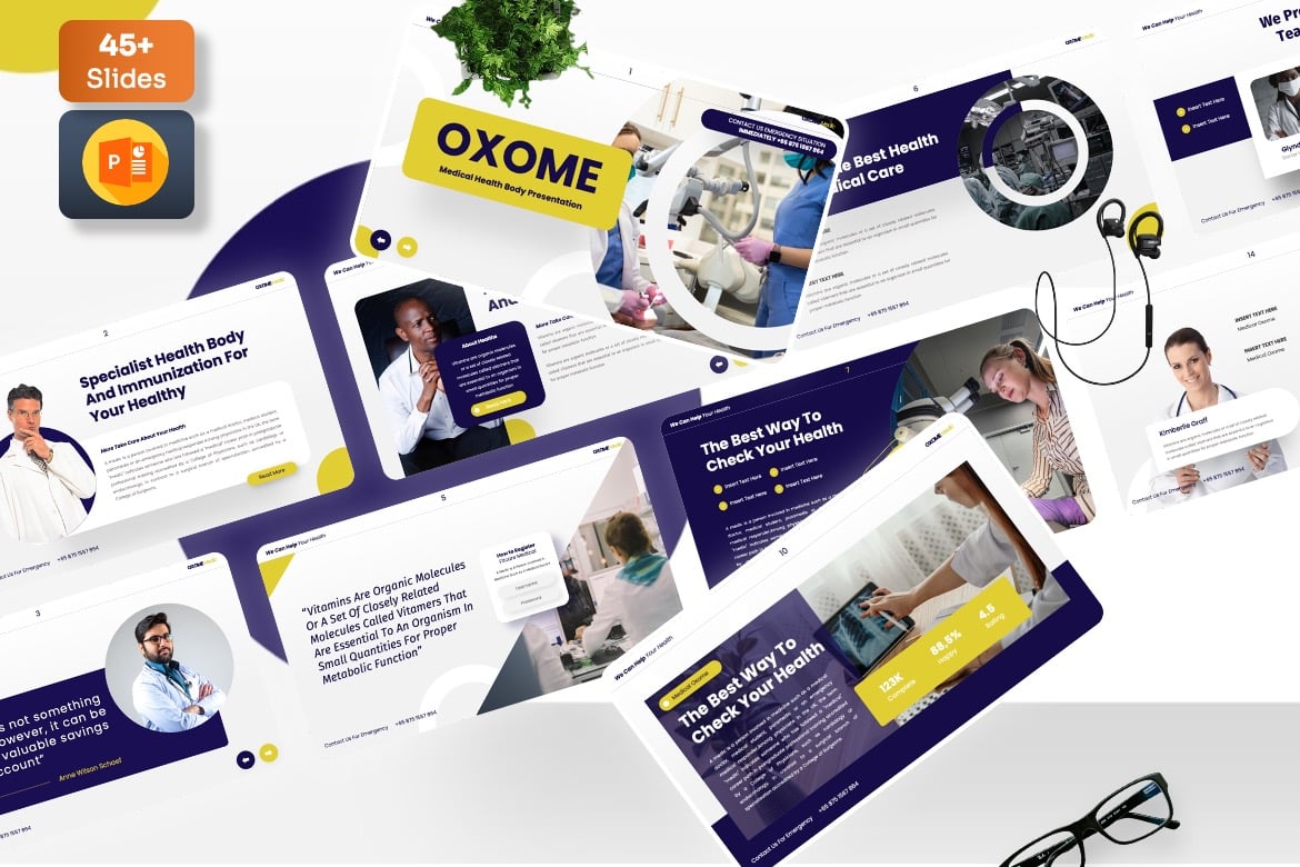 Template Presentasi Medis Oxome - Powerpoint Profesional untuk Semua Kebutuhan