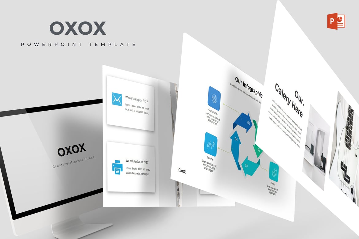 Template PowerPoint Oxox - Solusi Presentasi Kreatif Anda