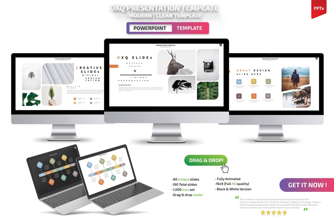 Template Powerpoint Presentasi OXQ yang Menarik dan Profesional