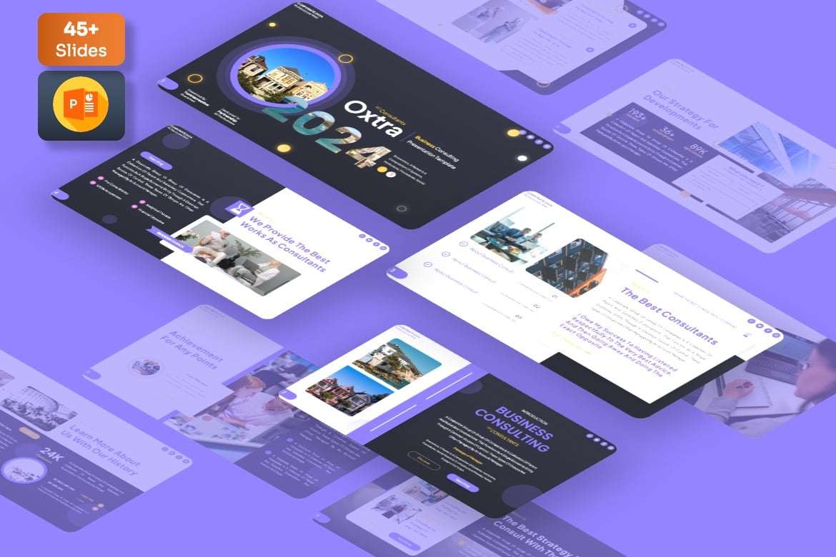 Oxtra - Template Presentasi PowerPoint untuk Konsultasi Bisnis