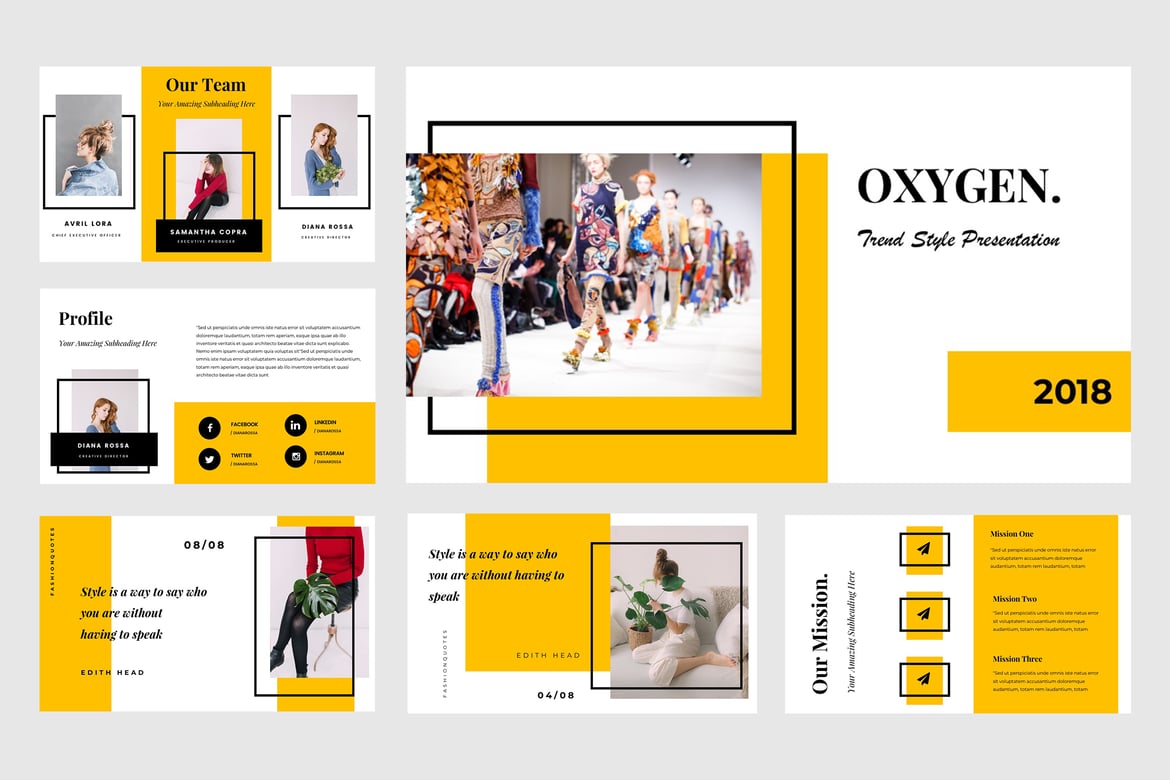 Template PowerPoint Kreatif: Presentasi Oxygen