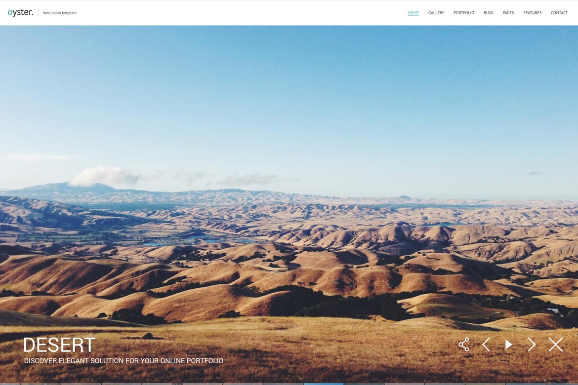 Template Website Fotografi Oyster - Tampilkan Karya Anda Secara Menawan