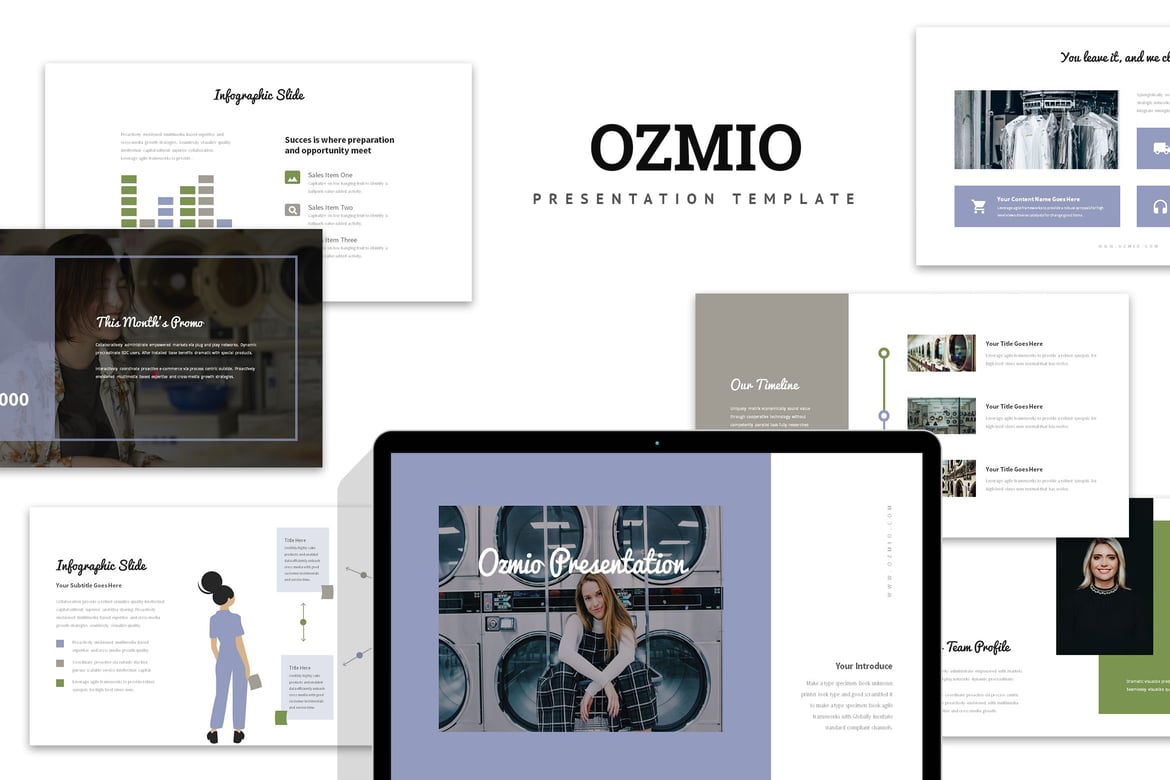 Template Presentasi PowerPoint Bisnis Laundry yang Menarik