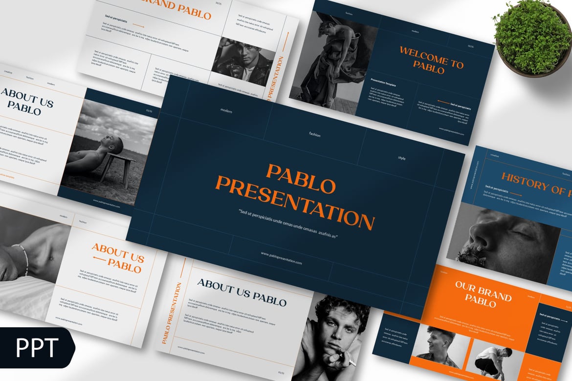 Template PowerPoint Kreatif Pablo untuk Presentasi Profesional