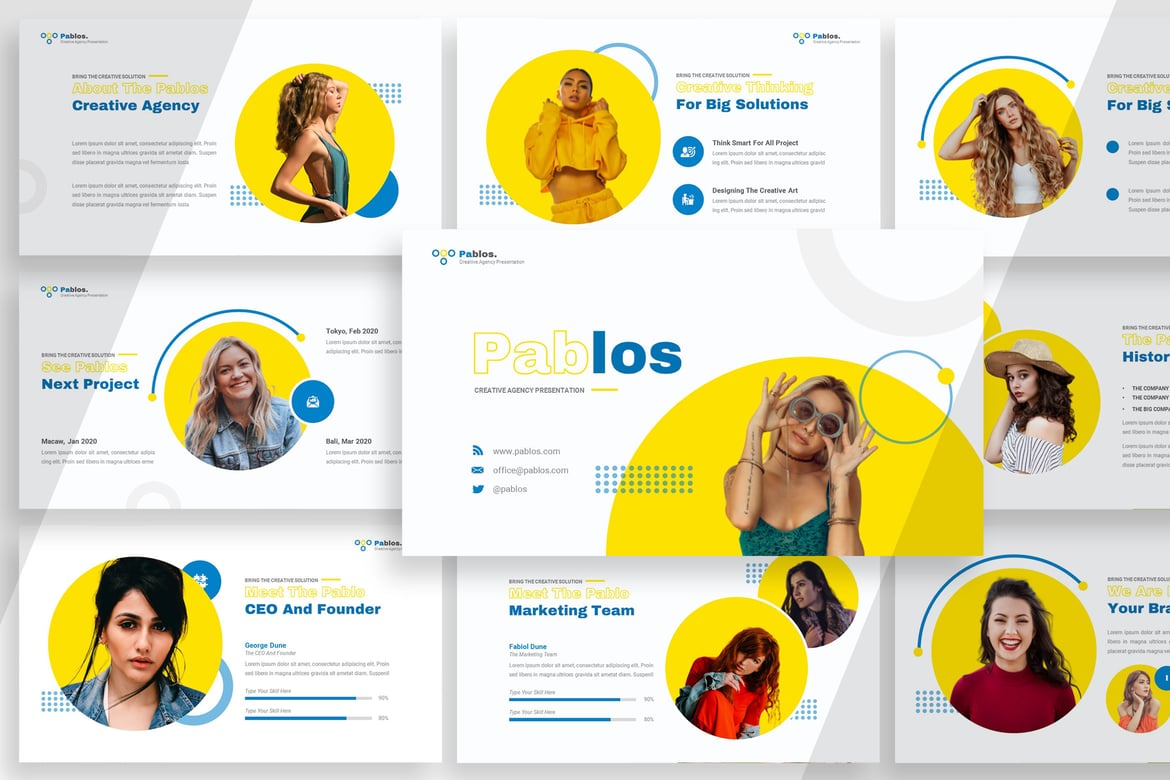 Pablos - Template PowerPoint Kreatif untuk Agensi dan Bisnis