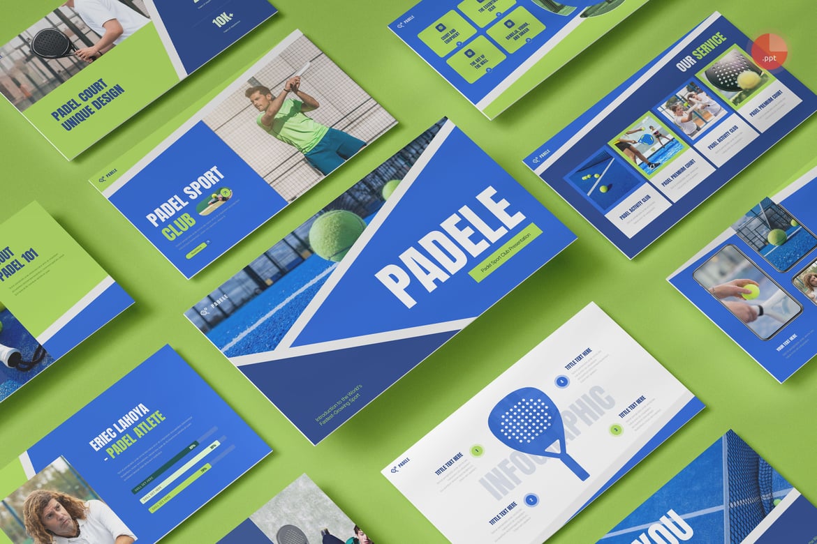 Template Presentasi Padel Sport Club yang Menarik dan Profesional