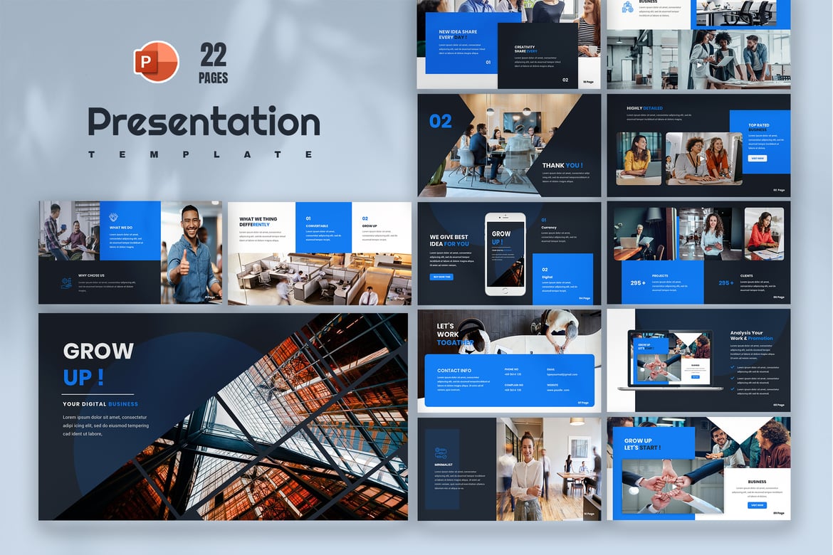 Template Presentasi PowerPoint Pady untuk Bisnis yang Menarik