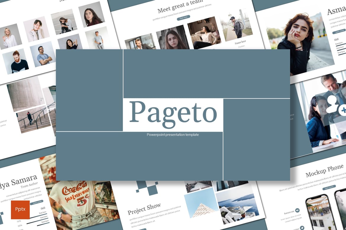 Template Presentasi Pageto - Powerpoint Minimalis dan Kreatif