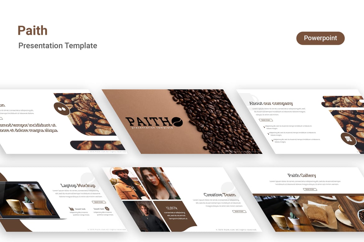 Template Presentasi Powerpoint Paith yang Modern dan Profesional