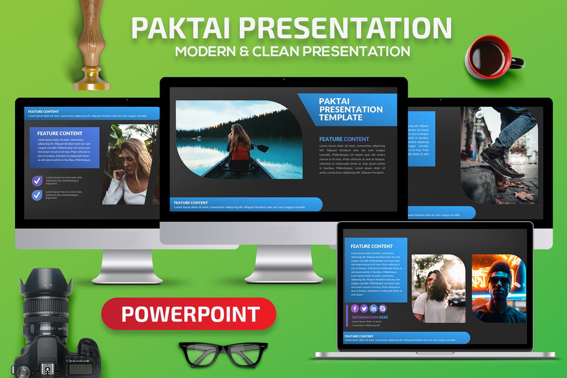 Template Presentasi PowerPoint Paktai yang Menarik dan Dinamis