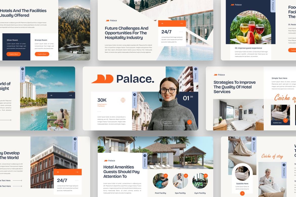 Template PowerPoint Hotel Mewah - Palace