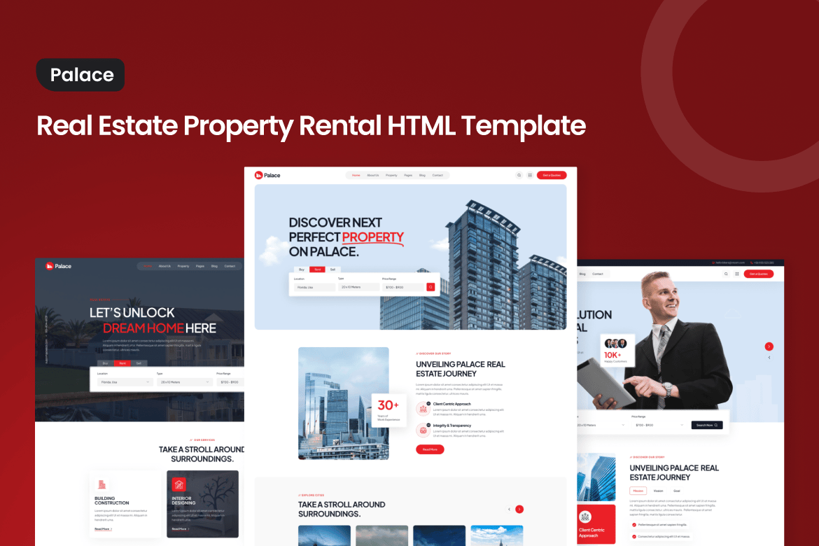 Palace - Template Website Properti Real Estate yang Menawan