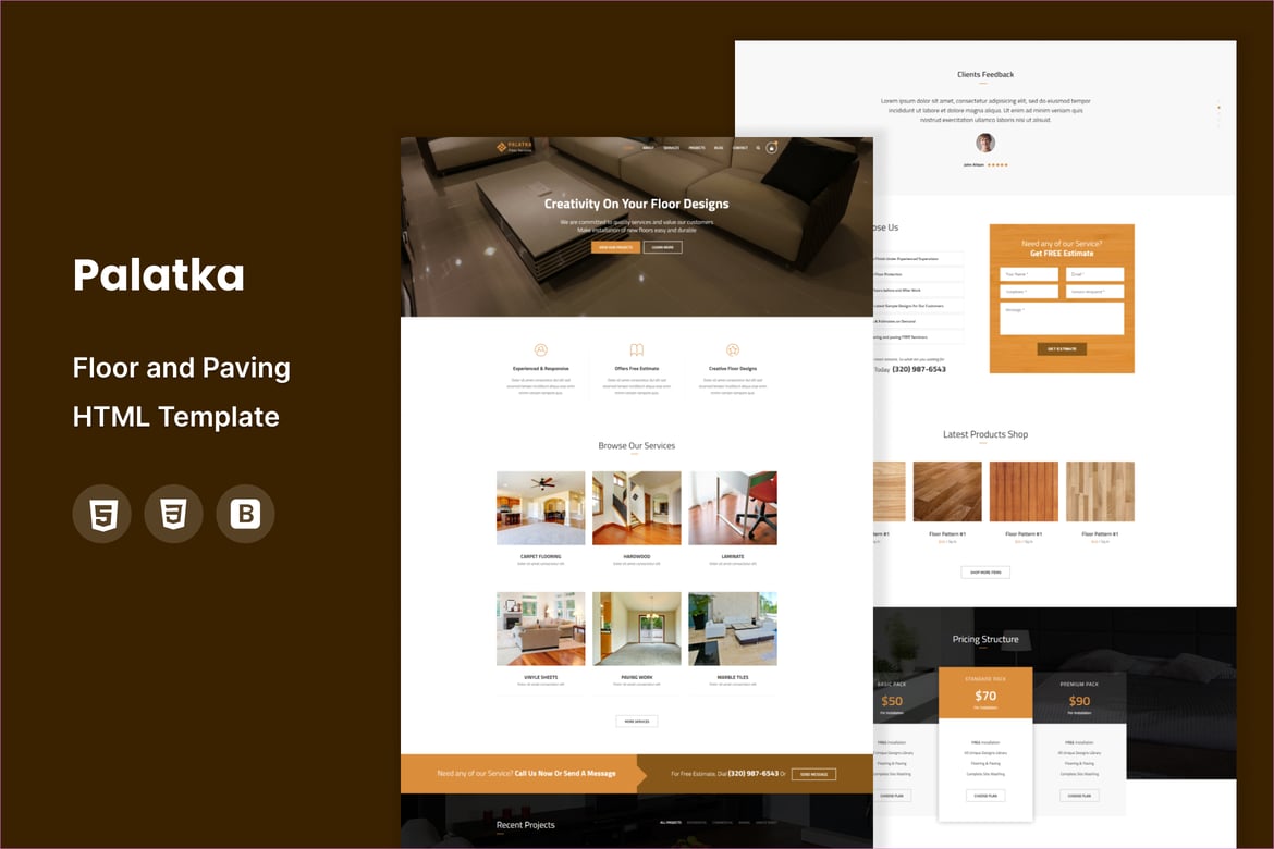 Template Website Palatka: Solusi Profesional untuk Layanan Lantai dan Paving