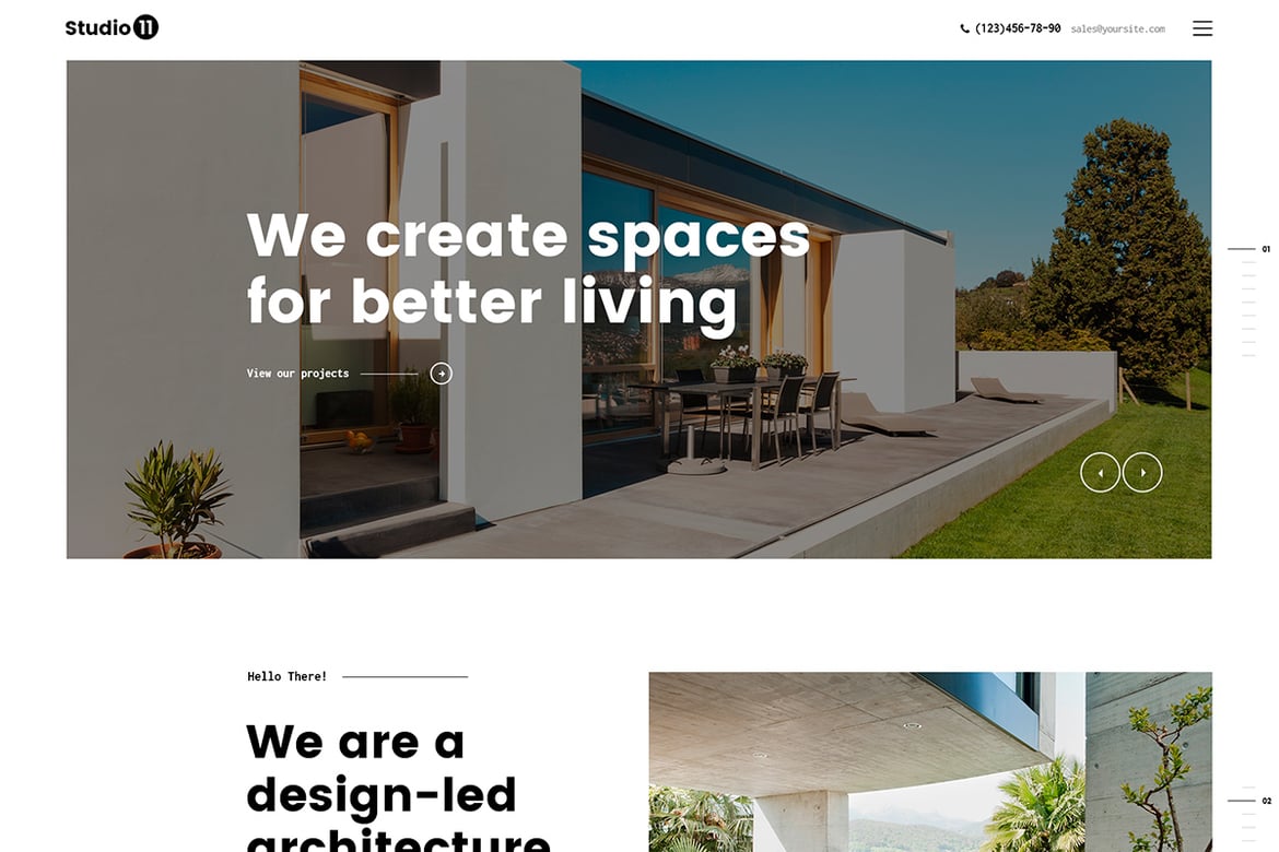 Palladio - Tema WordPress Desain Interior & Arsitektur yang Responsif
