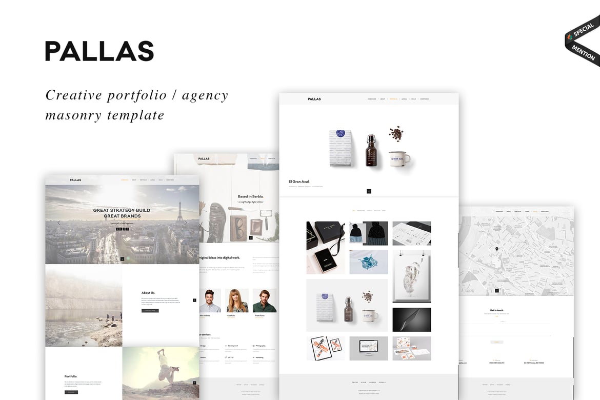 Pallas - Template Website Portofolio Kreatif yang Menarik
