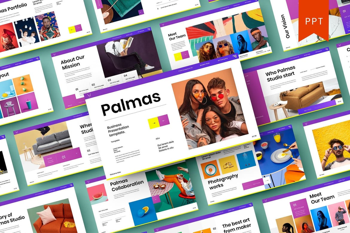 Template Presentasi Bisnis Palmas – PowerPoint Profesional
