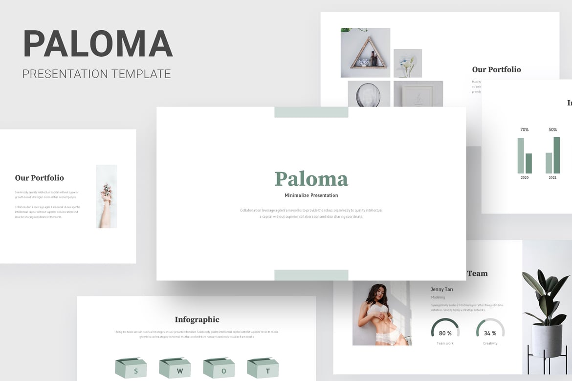 Paloma - Template Presentasi Minimalis yang Elegan