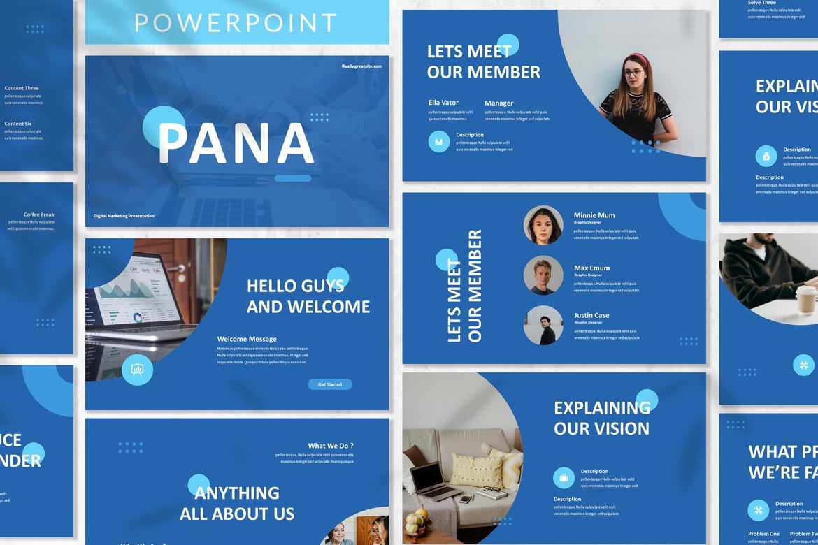 Pana - Template Powerpoint Bisnis Modern dan Profesional