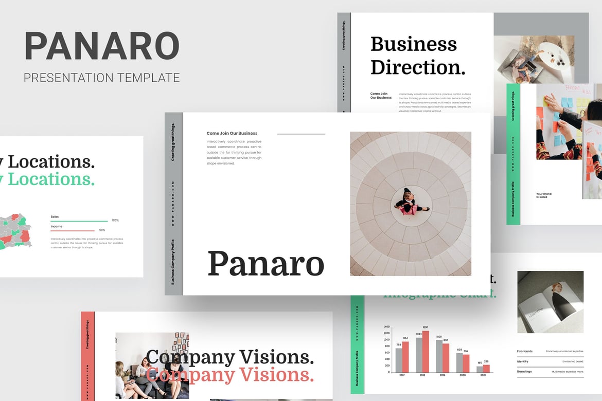 Template PowerPoint Profil Perusahaan Panaro yang Menarik dan Profesional