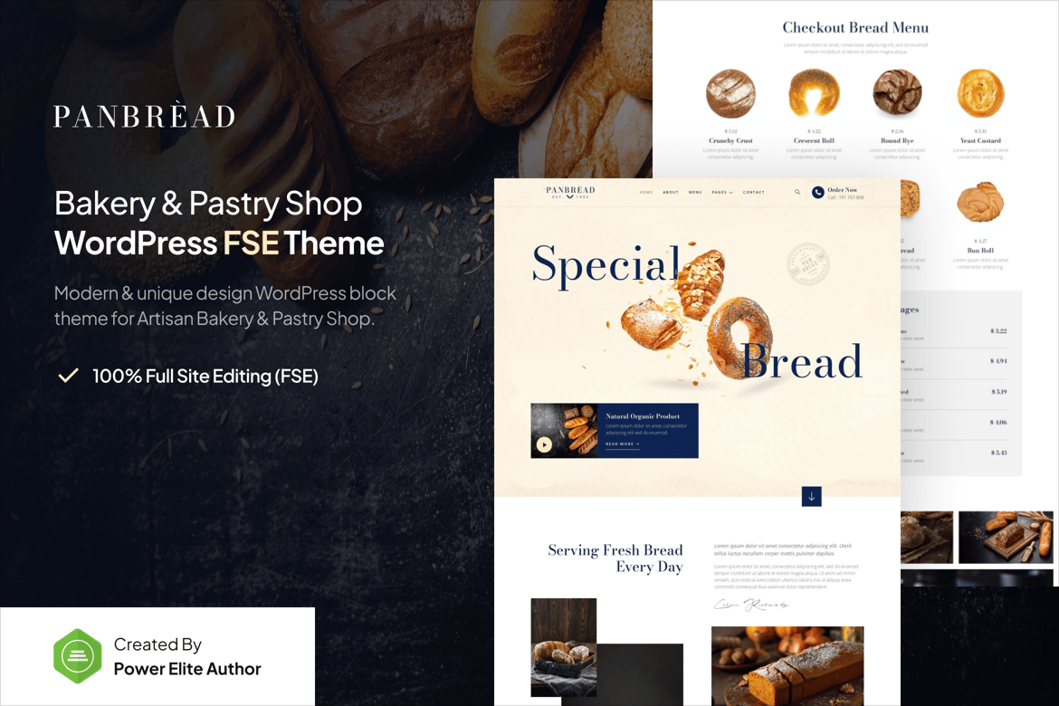 Panbread – Tema WordPress Menarik untuk Bakery & Kafe