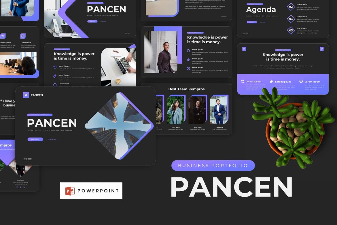 Template Presentasi Pancen - Portofolio Bisnis yang Modern dan Profesional
