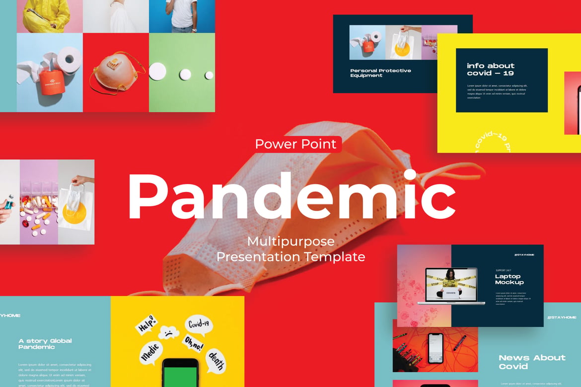 Template PowerPoint Pandemi yang Modern dan Profesional