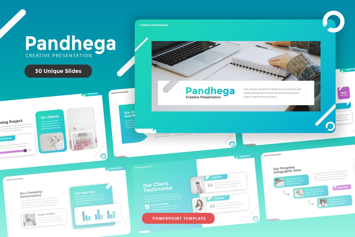 Template PowerPoint Kreatif Pandhega untuk Presentasi Menarik