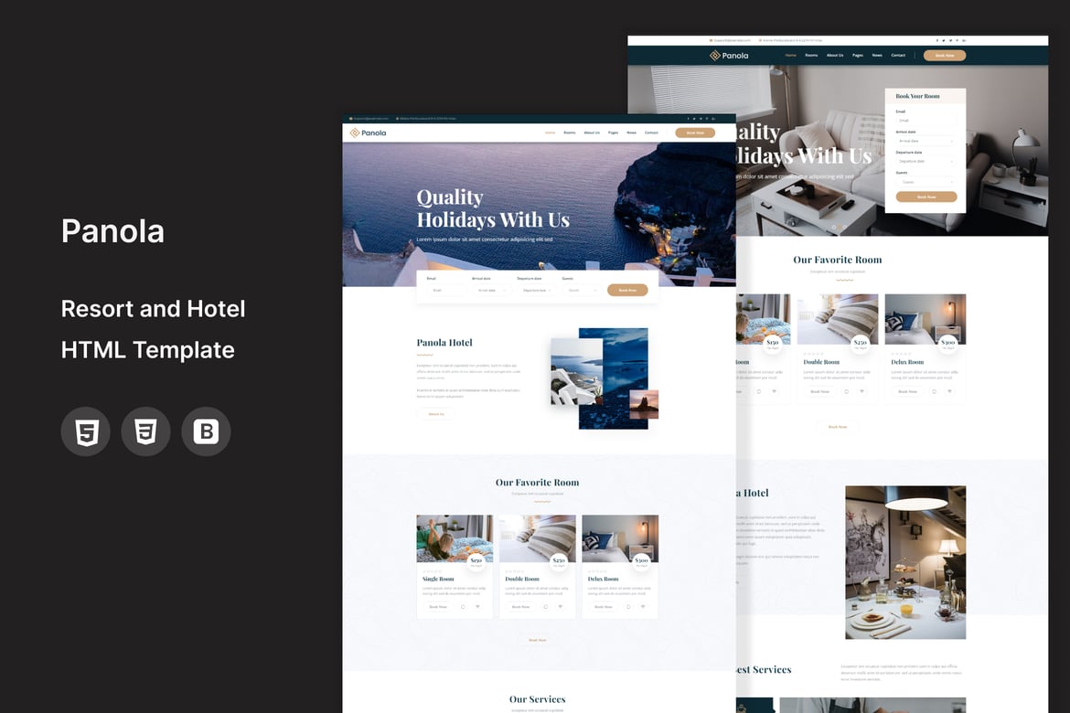 Template Website Panola: Solusi Ideal untuk Resort dan Hotel Anda