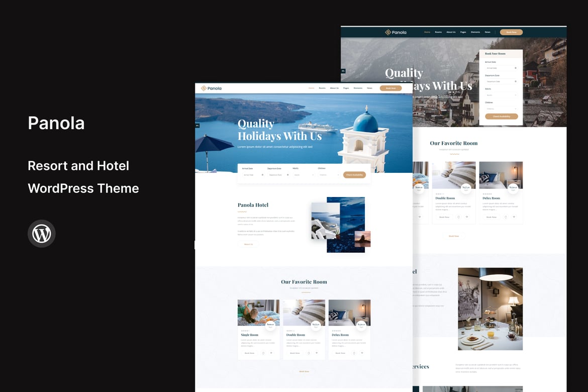 Panola: Tema WordPress Resort dan Hotel yang Menawan