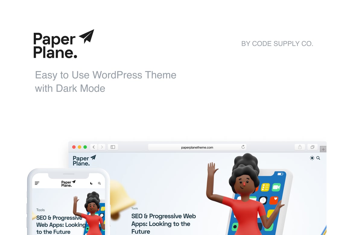Paper Plane - Tema WordPress Minimalis untuk Blog Modern