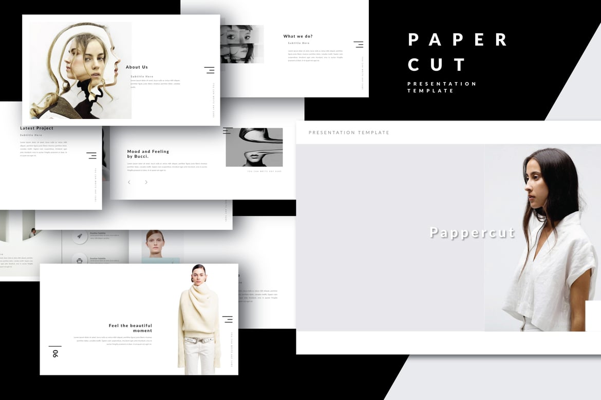 Template PowerPoint PAPERCUT - Desain Minimalis dan Kreatif untuk Presentasi Anda