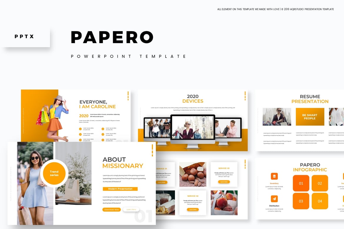 Template PowerPoint Papero - Solusi Presentasi Kreatif Anda