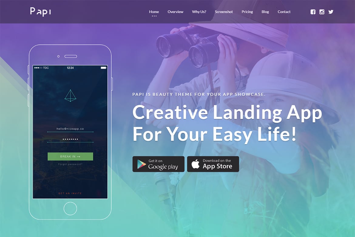 Template HTML Papi App - Solusi Kreatif untuk Website Anda
