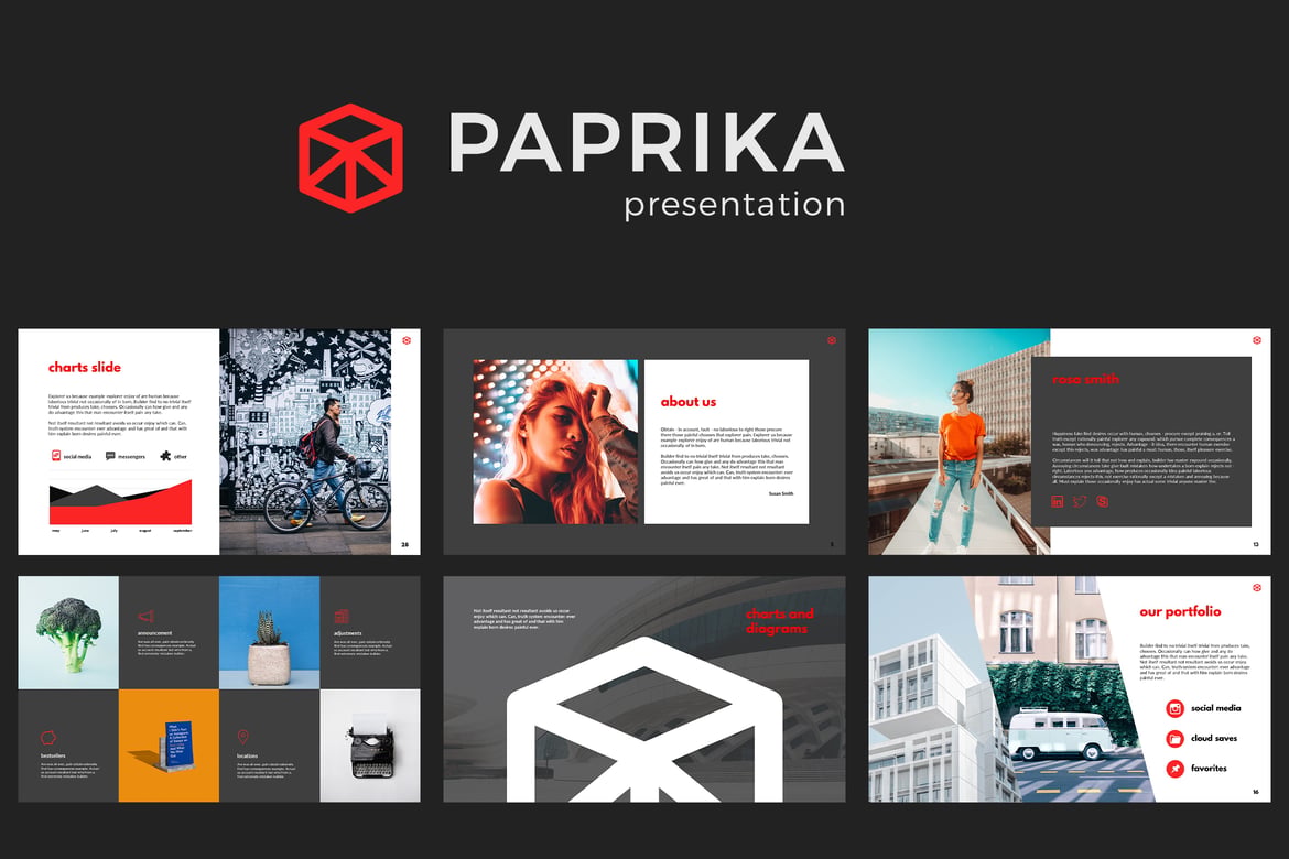 Template Presentasi PowerPoint Paprika yang Segar dan Modern