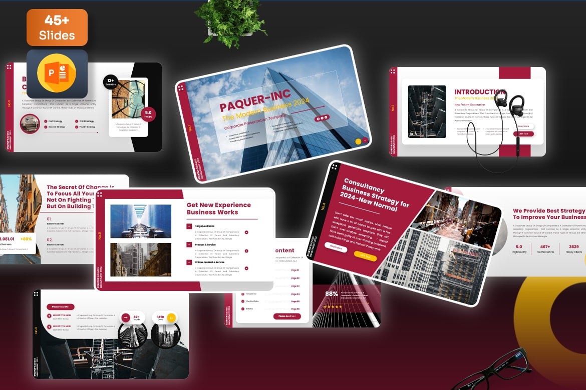 Template Presentasi Korporat Paquer - Solusi PowerPoint Profesional