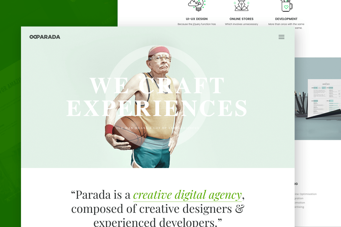 Parada | Template Website Agensi Kreatif yang Modern