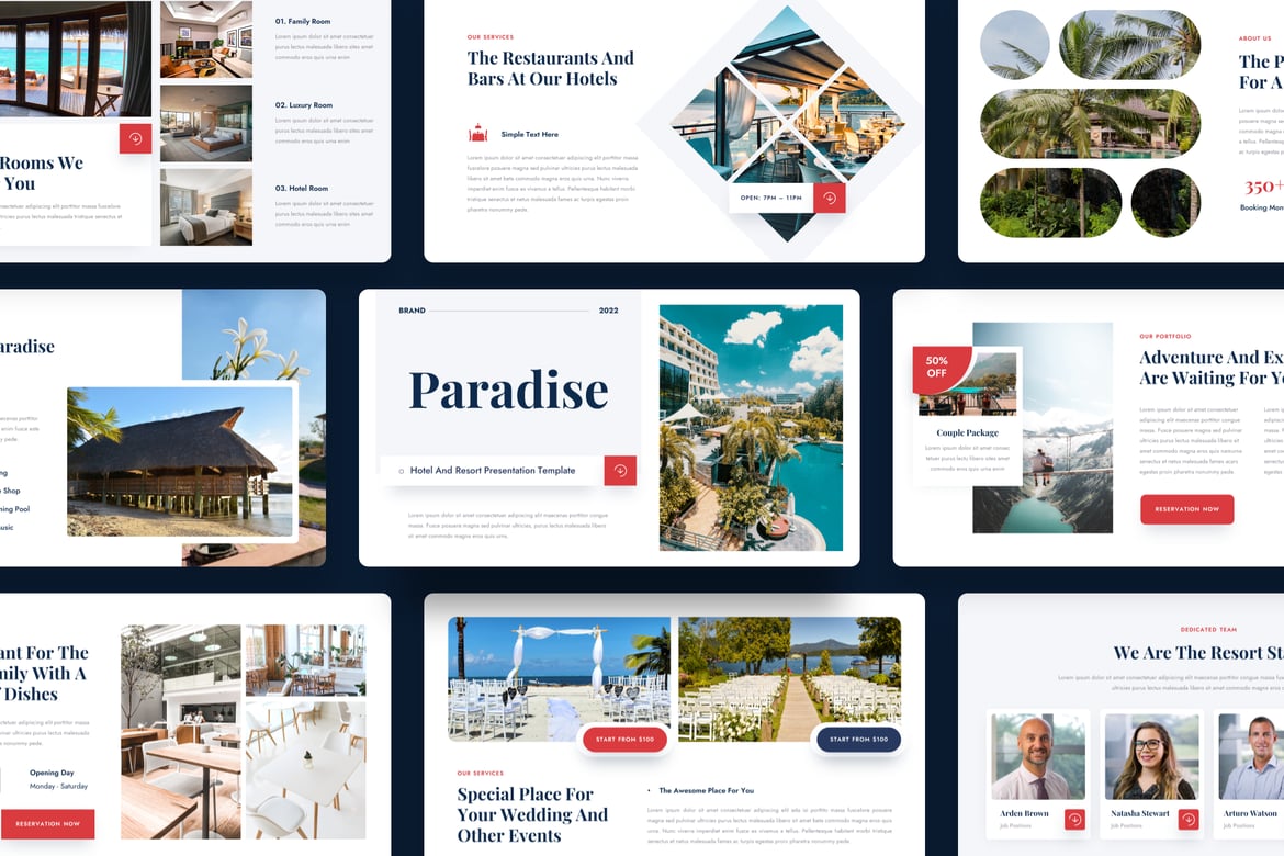 Template Presentasi PowerPoint Hotel dan Resort - Paradise