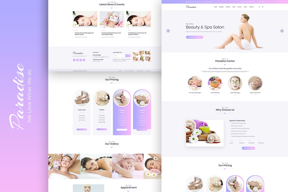 Paradise - Template Web Serbaguna untuk Layanan Kecantikan