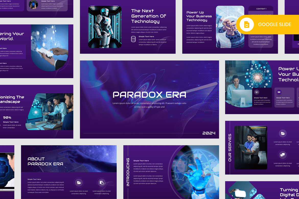 Template Presentasi Paradox Era - PowerPoint Google Slide yang Modern