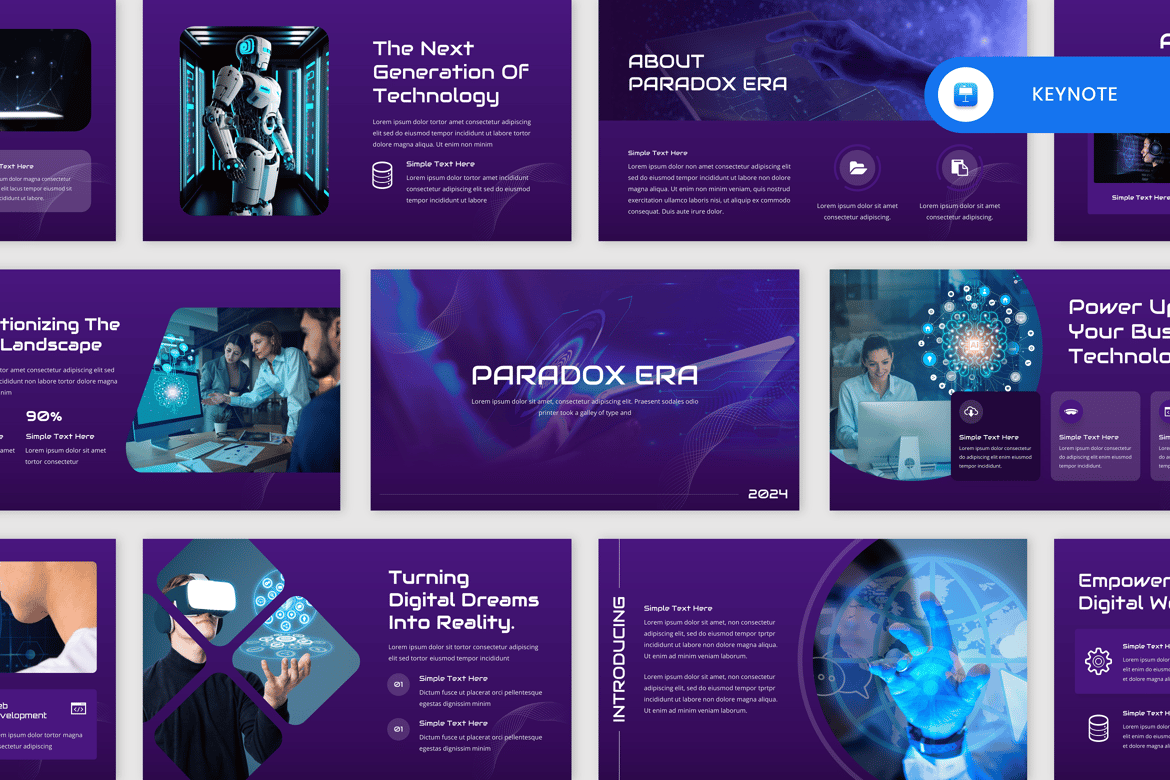 Template Presentasi Paradox Era - PowerPoint yang Menarik dan Profesional