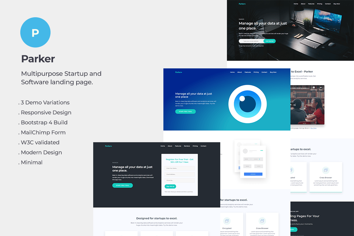 Template Website Parker: Solusi Landing Page untuk Startup dan Bisnis Anda