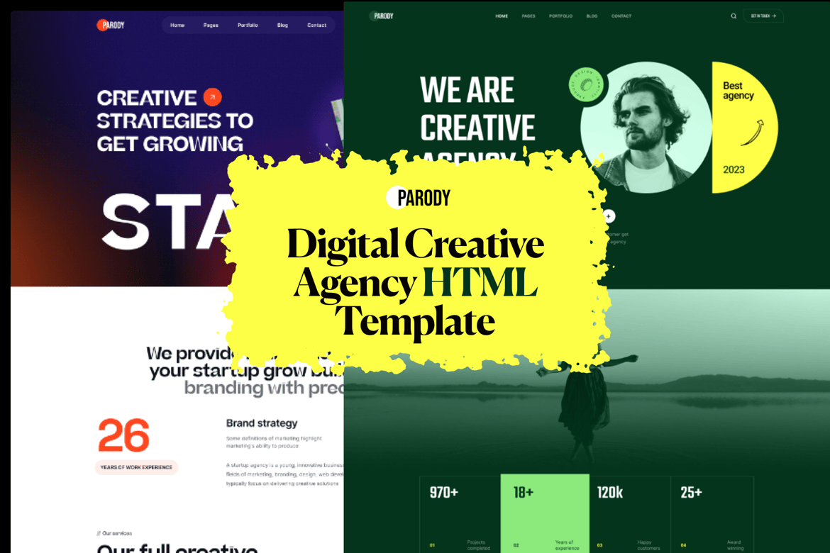 Parody - Template Website Portofolio Digital Agency yang Modern dan Responsif