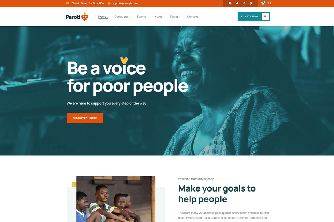 Paroti - Tema WordPress Amal yang Fleksibel dan Modern