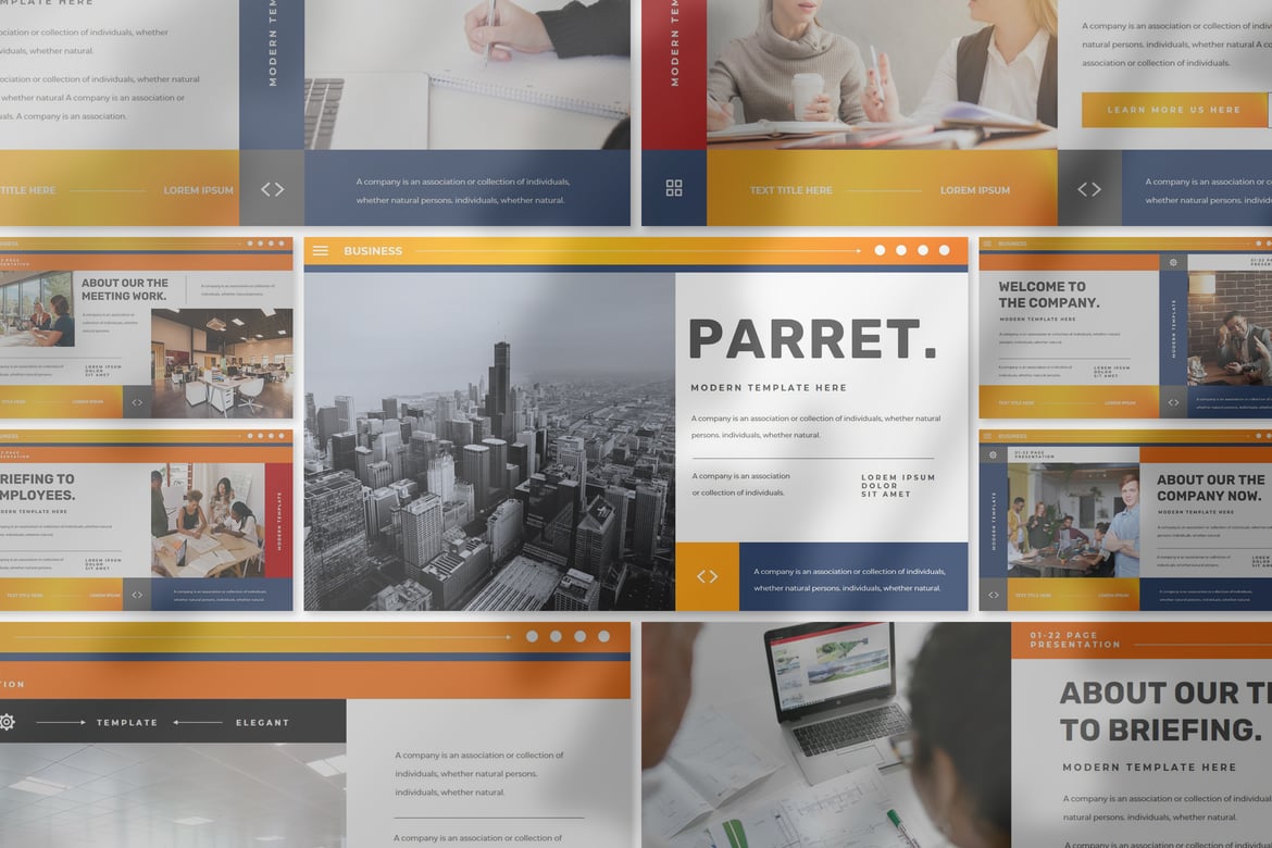 Parret - Template Presentasi PowerPoint Profesional untuk Bisnis