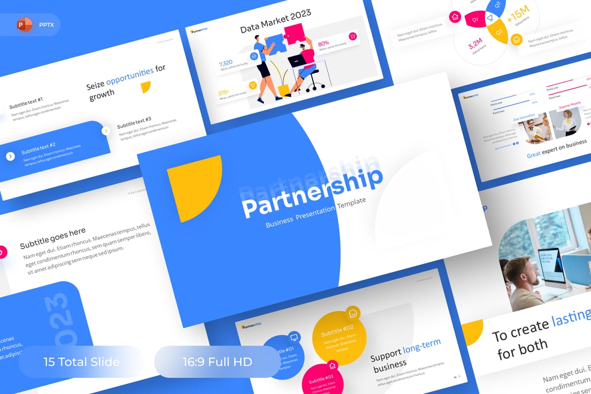 Template PowerPoint Kemitraan untuk Presentasi Bisnis yang Menarik